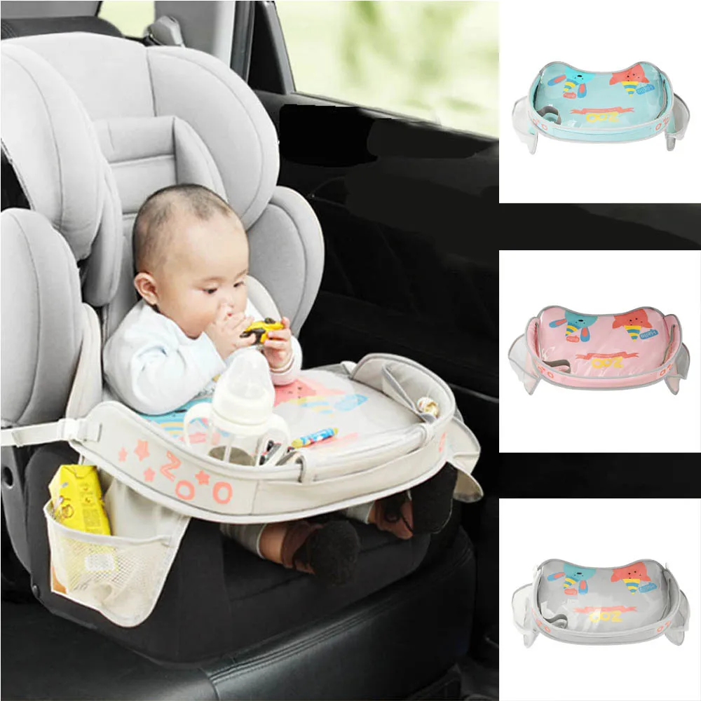 

Waterproof Table Car Seat Tray Storage Kids Toys Infant Holder Children Dining Drink Table In-car Accessories Baby Fence