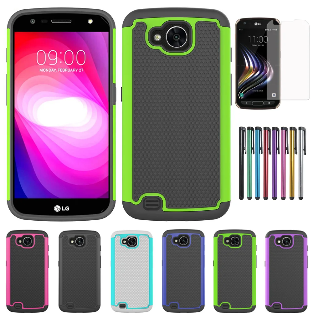 

For LG X Venture V9/X Calibur Case Dual Layer Hybrid Armor Case Hard PC + TPU Shockproof Cover For LG X Venture/V9/X Calibur @