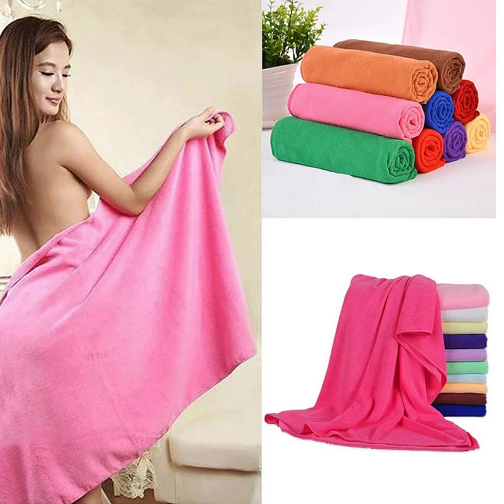 Buy 70x140cm Ultra Fine Fiber Bath Beach Towel Can 