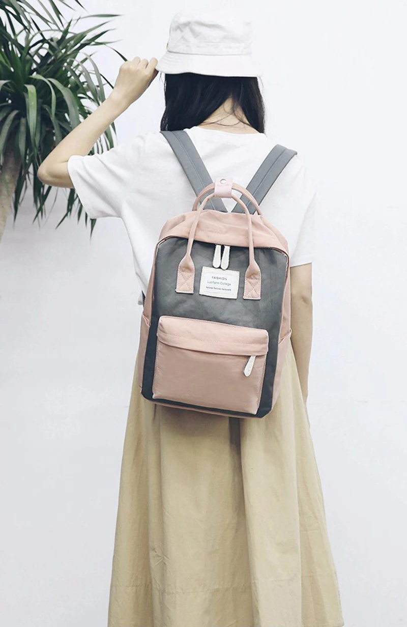 Mochilas de lona impermeables para mujeres mochilas escolares para niñas adolescentes Mochila grande para ordenador portátil Patchwork Mochila Kanken Mochila fresca Mochila 2018 Mochilas de lona impermeables para mujeres mochilas escolares para niñas adolescentes Mochila grande para ordenador portátil Patchwork Mochila Kanken Mochila fresca Mochila 2018