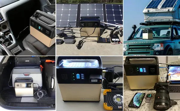 Portable Generator Power Station 400Wh Solar Generator 2AC Outlet 300W Lithium Emergency Battery for Outdoor AC/Car/Sun Recharge portable battery charger