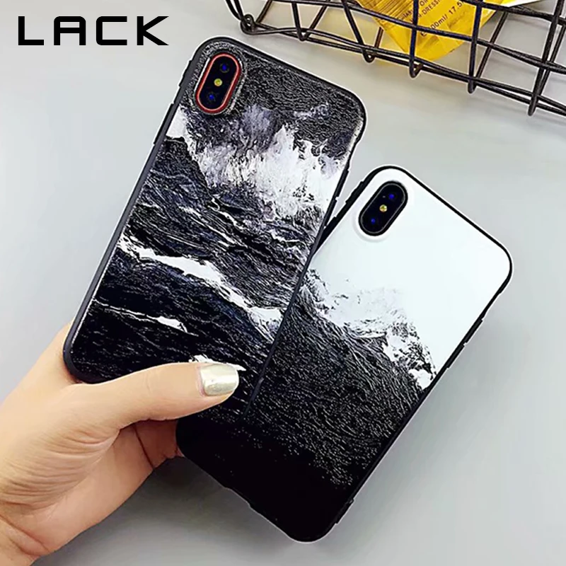 

LACK Snow Mountain Phone Case For iphone XS Max Case For iphone XR X 8 7 6S 6 Plus Cover Seamount Volcano Erupt Cases TPU Capa