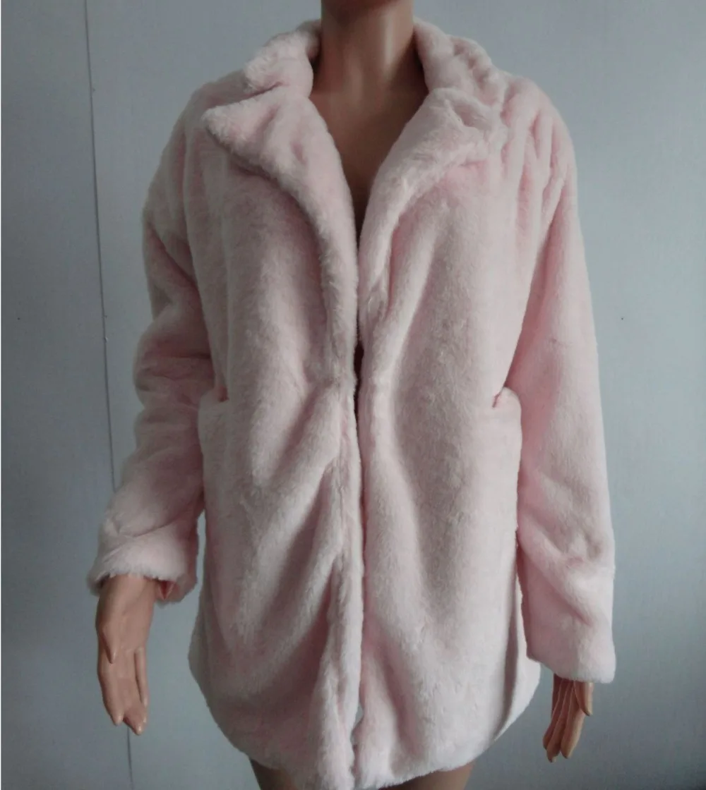 Женщина многоцветный искусственного меха длинные пальто меха норки пальто High Street зима теплая верхняя одежда леди уличной моды меховые