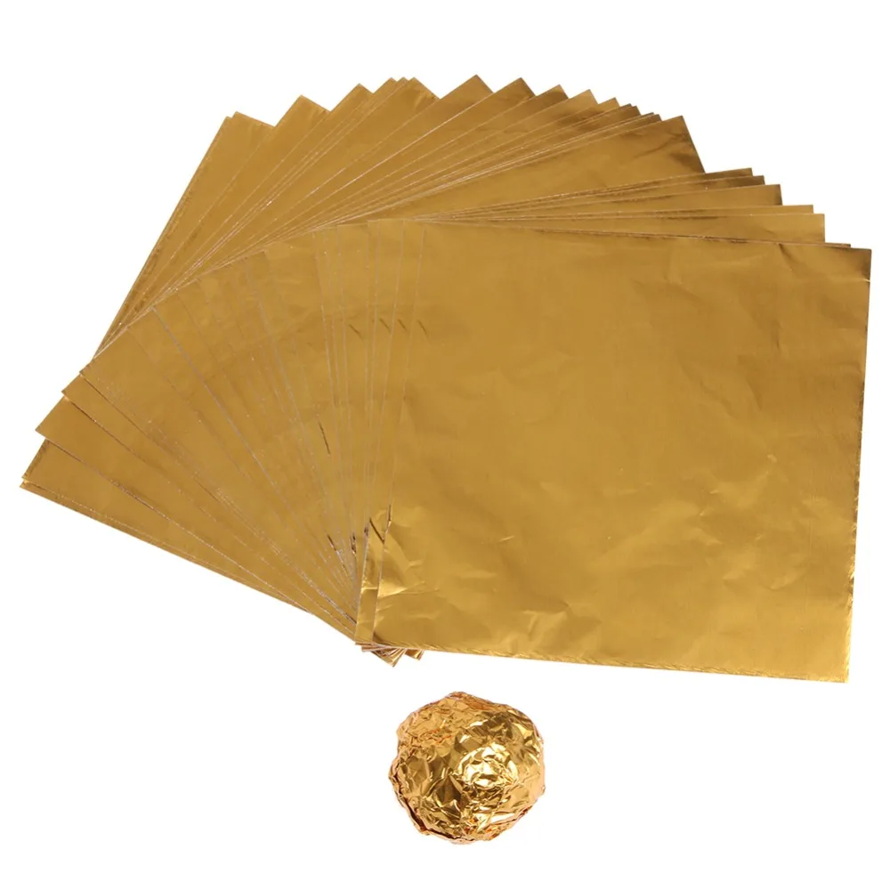200pcs Practical Gold Foil Decor Gold Decoration Craft Paper Foil