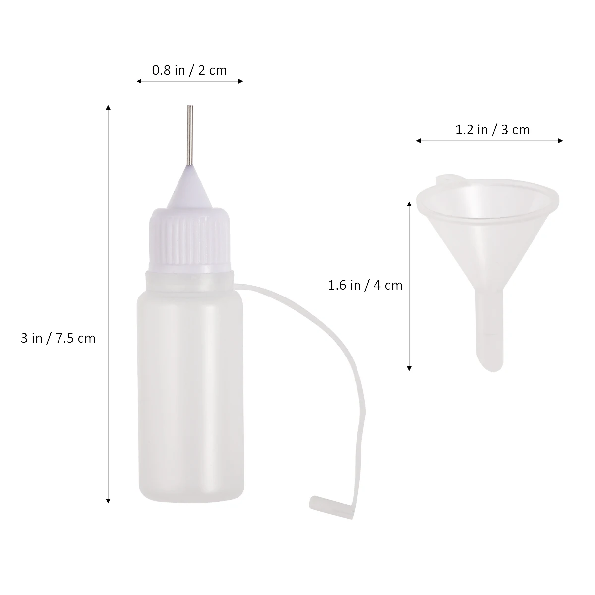 10Pcs 10ml Needle Applicator Bottle Plastic Dropper Bottles Tip Glue Bottles with 10 Funnels for Liquids