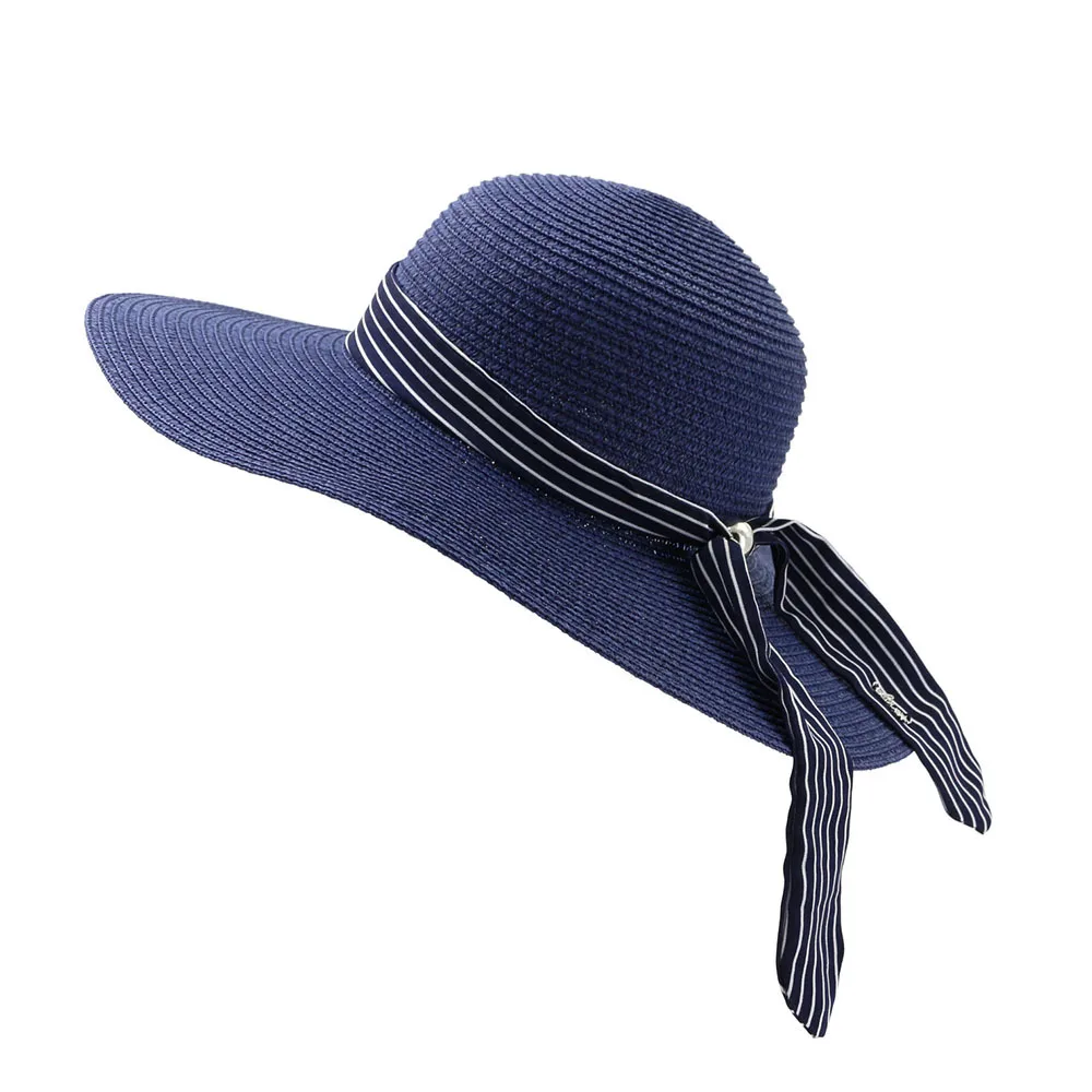Летние женская соломенная шляпа большой широкий пляжный навес шляпа от солнца шляпа Защита от солнца УФ-излучения защита Панама шляпа
