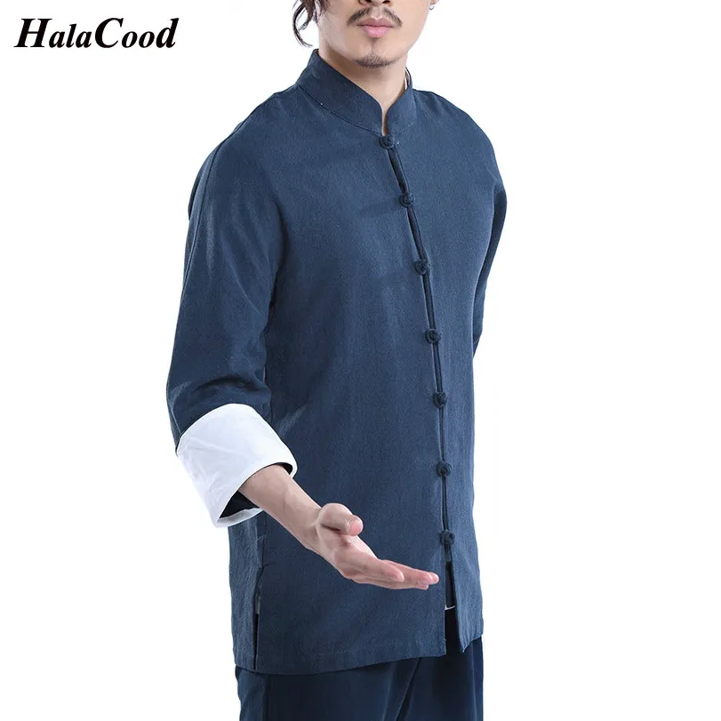 

New Quality Original Autumn Cotton Linen Cloth Tang Suit Male Coat Casual Zen Tunic Chinese Style Shirt National Customs Jackets