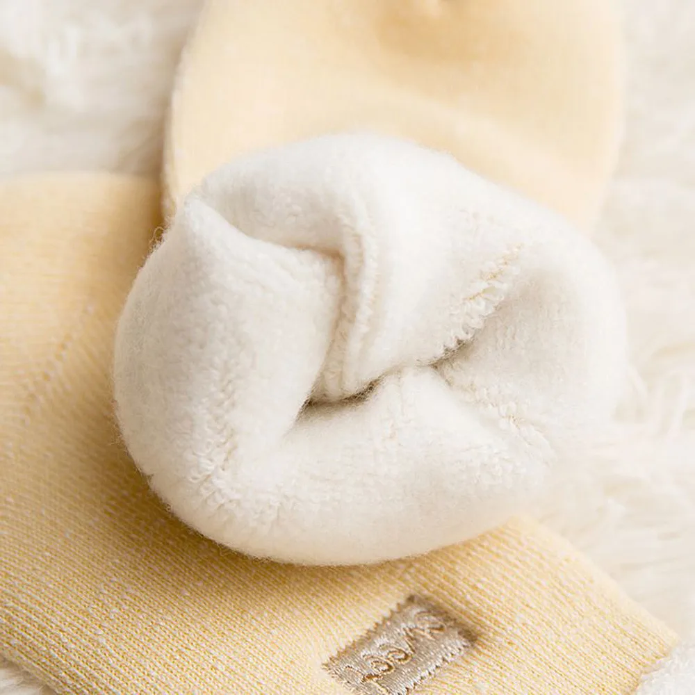 Новые женские милые носочки Японии зима трепал густой щеткой буквы теплые носки с вышивкой зимние носки теплые Рождество мода подарок