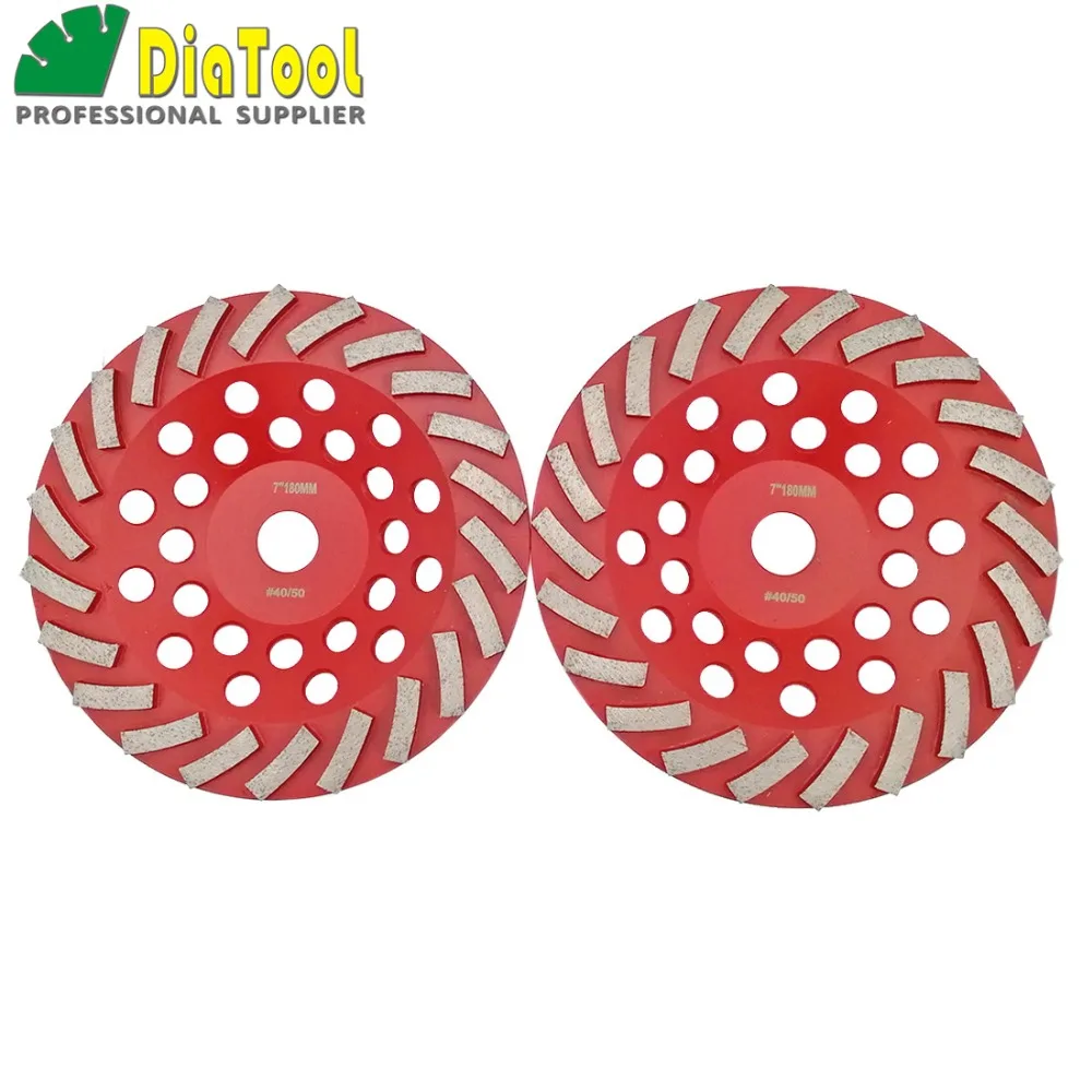 DIATOOL Diameter 180MM Segmented Turbo Diamond Grinding Cup Wheel For Concrete And Masonry Material 7&quot Discs|diamond grinding cup wheel|diamond