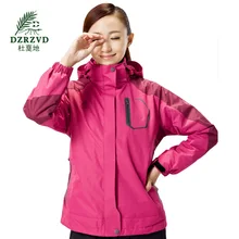 DZRZVD бренд плюс размер зимняя водонепроницаемая походная куртка для спорта на открытом воздухе женское термобелье 2 в 1 140