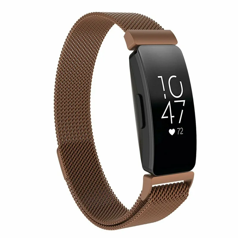 Миланская Петля из нержавеющей стали ремешки для Fitbit Inspire/Inspire HR Band Черный розовое золото серебро