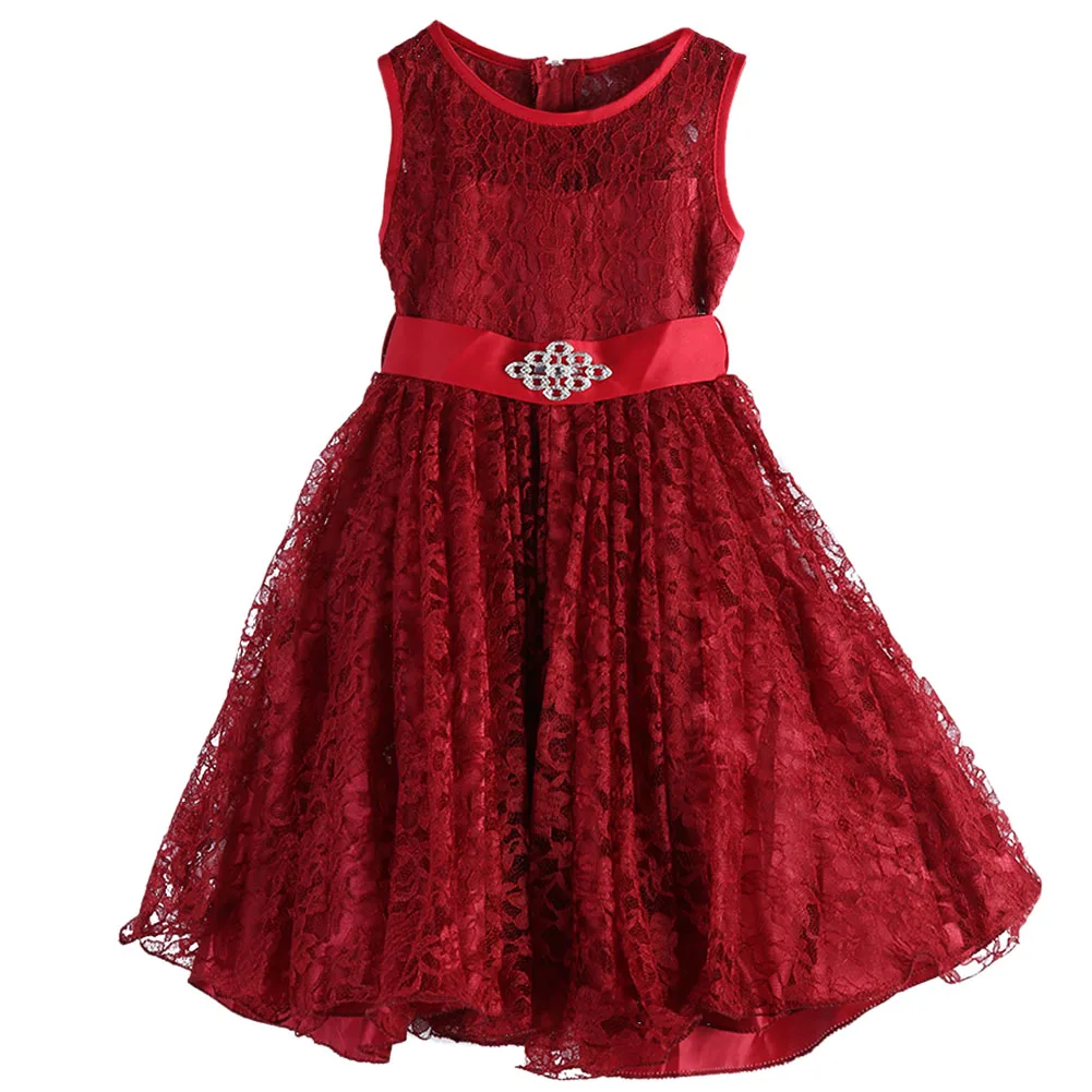 

Kids Children Sleeveless Princess Dress Girls Lace Formal Dress Summer Dresses Children Clothes For Girls Costume