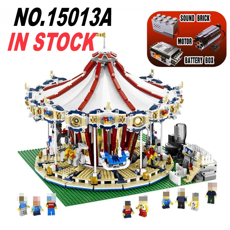 

3263PCS 15013A City Street Ceator Carousel Model Building Blocks Bricks Toy amusement park LegoINGlys 10196 Birthday Gifts