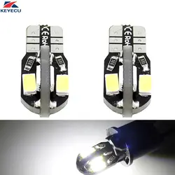 Keyecu 2 упак. белый W5W T10 8smd 5730 фишек автомобиль интерьера и экстерьера светодиодные лампы Замена для Географические карты купол любезно