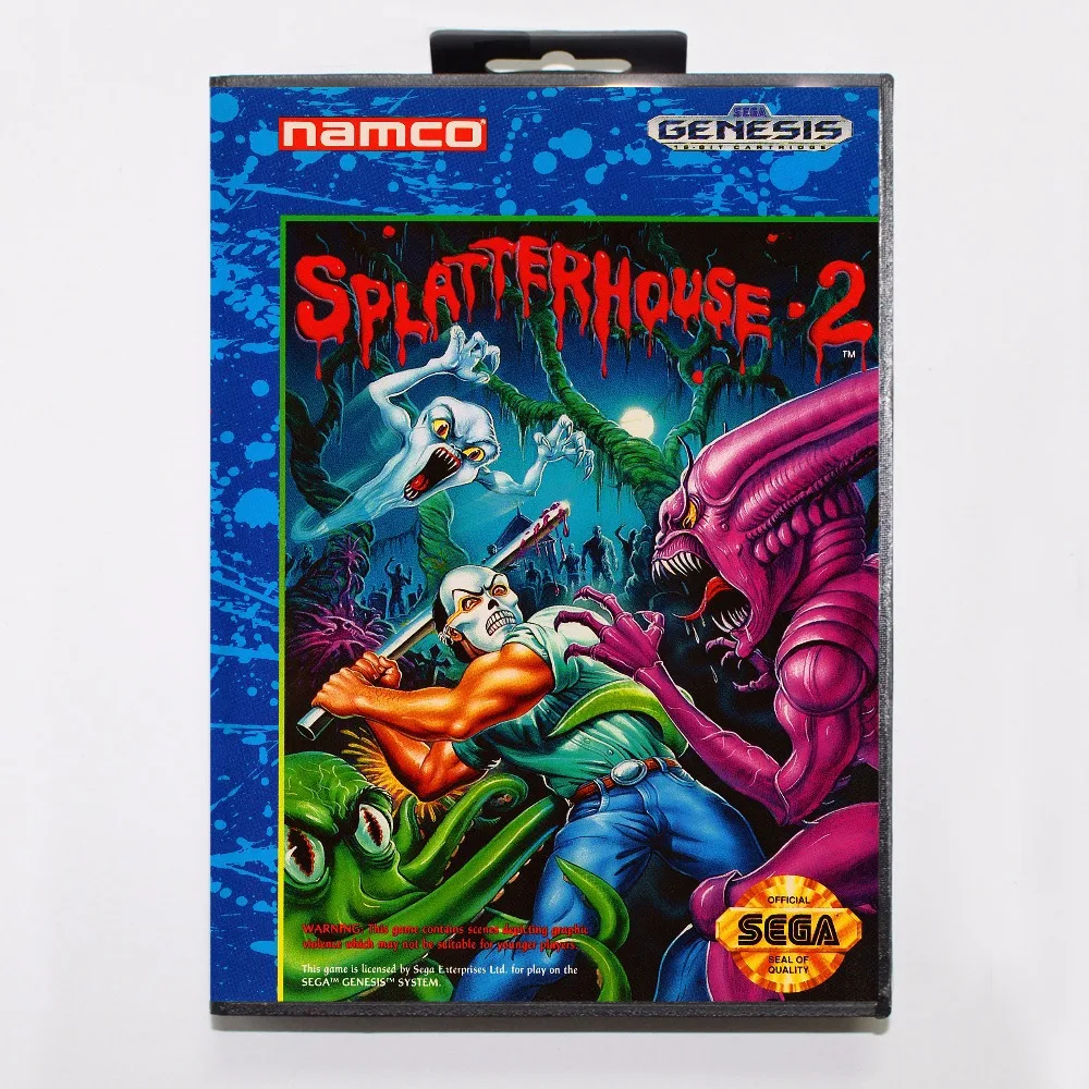 Игровой картридж Splatterhouse 2 16 бит игровая карта MD с розничной коробкой для Sega Mega Drive