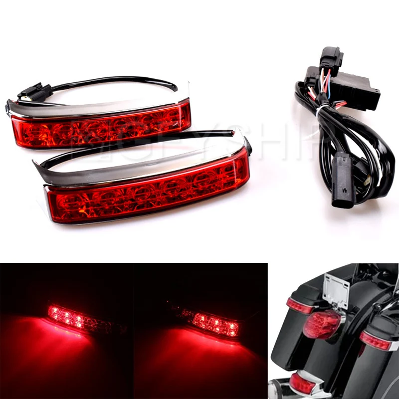

For Harley Davidson Street Glide Motorcycle Parts Original Saddlebag Box Luggage Housing Tail Run Brake Turn Light Lamp LED Len