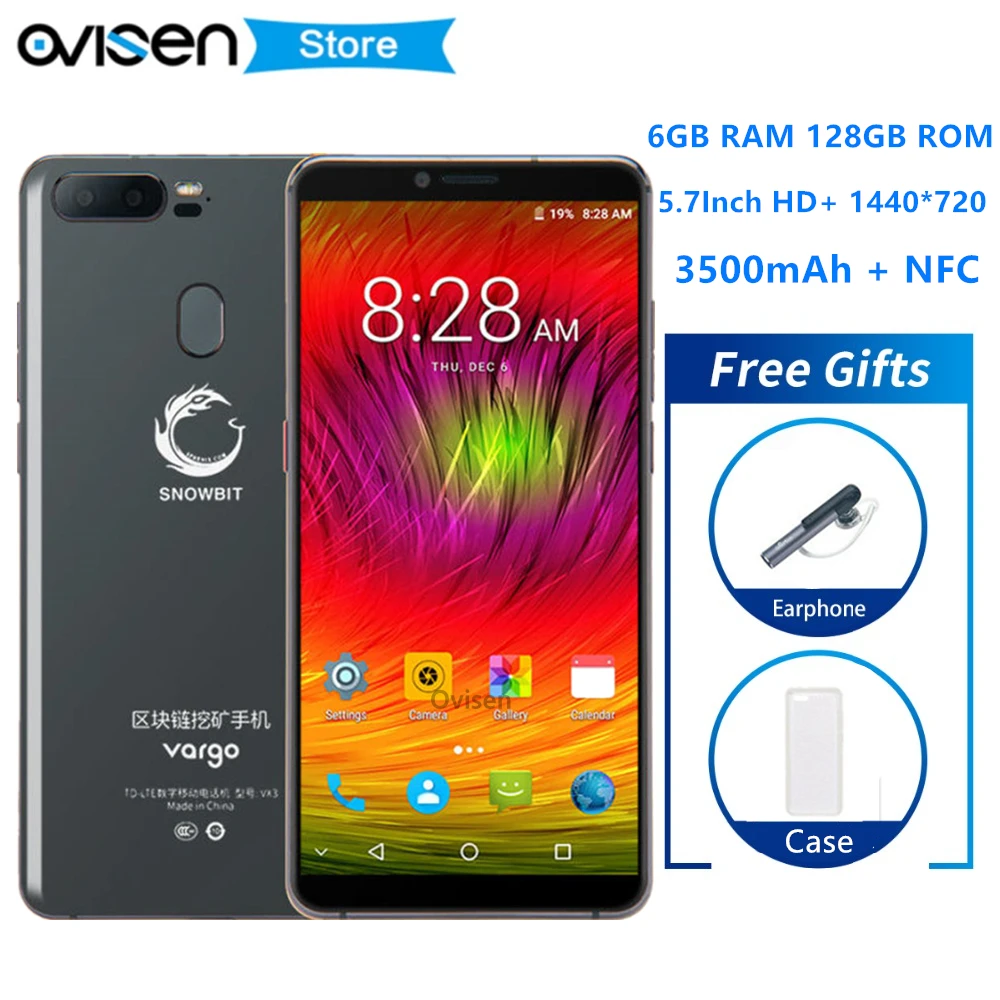 Варго ZHUOYUE 3 VX3 4G смартфон 6 ГБ Оперативная память 128 GB Встроенная MTK6757 Octa Core 5 7 дюйма