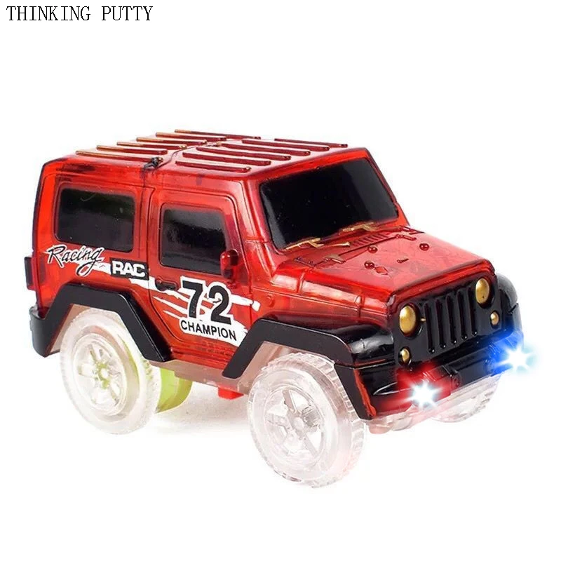 

LED Flashing Lights Electronics Car Toys For Boys Cool Mini Rail Car Track Model Toy For Girls Children Christmas Gifts