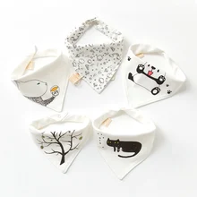 5 шт./лот новорожденных хлопок детские нагрудники для маленьких мальчиков девочек слюны Полотенца Биб мультфильм бандана нагрудники детские аксессуары для кормления