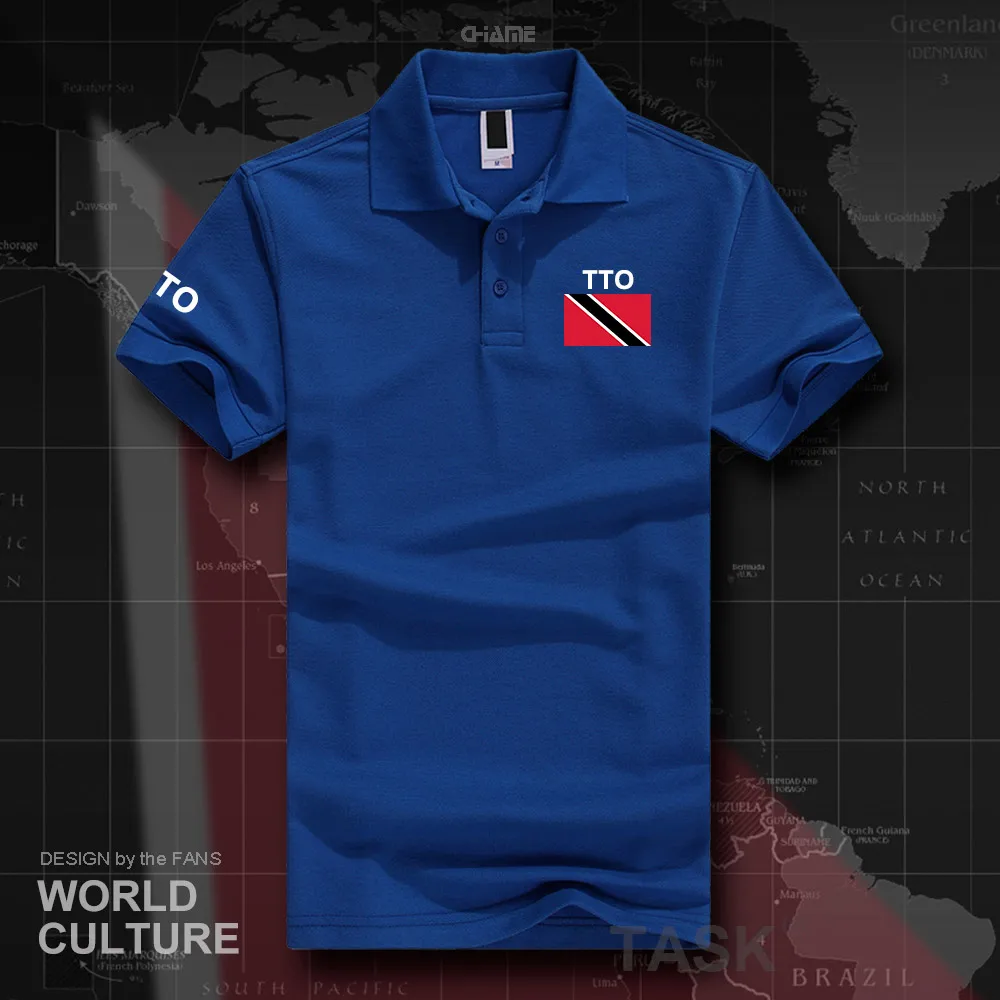 Trinidad and Tobago polo shirts men short sleeve white brands printed