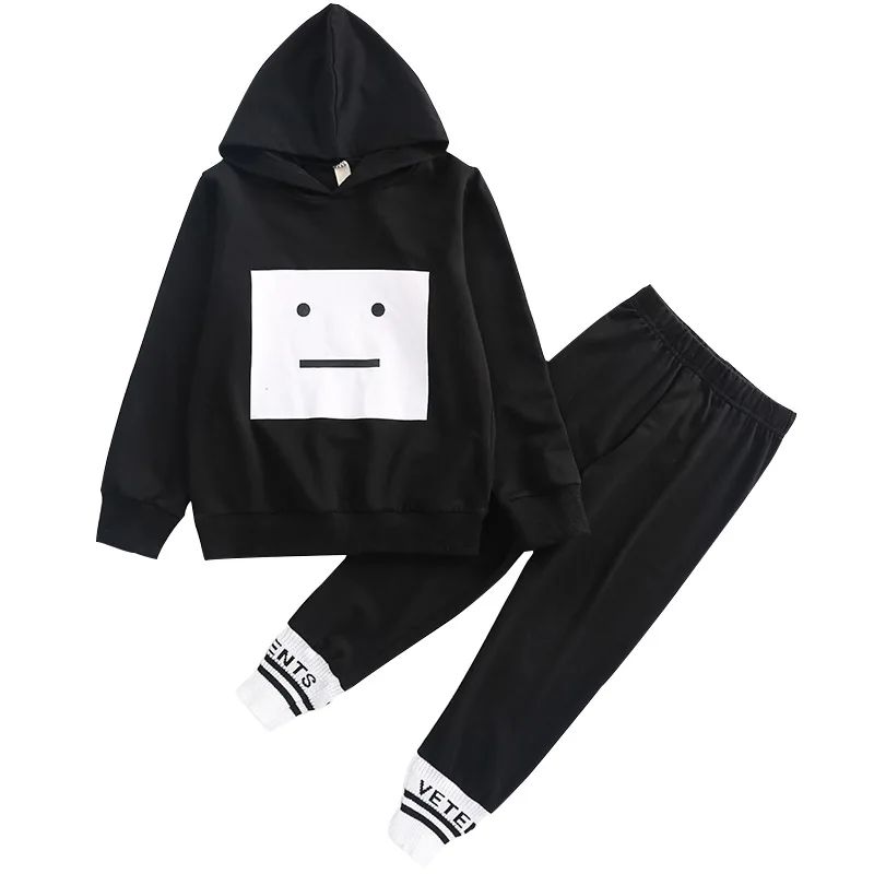 

spring new Korean version of girl medium and large children pure cotton sets western style children's leisure two pieces.