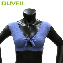 Для женщин спереди с завязкой сзади V Дизайн спортивный бюстгальтер сексуальный Фитнес Бюстгальтер Йога сжатия тренировки майки-топы без рукавов быстросохнущая нижнее белье