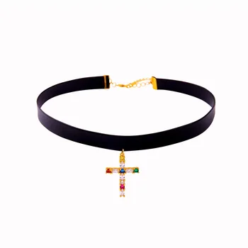 

Punk Easter Cross Pendant Chokers Unique Adjustable Short Necklaces Personality Party For Women New Arrival Fashion Jewelry