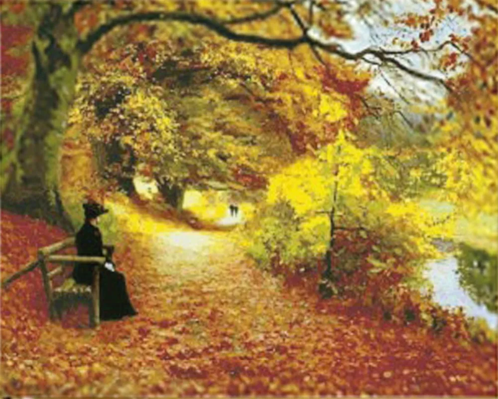 

handmade diy square resin diamond paintings Autumn landscape set for embroidery rhinestones pasted cross stitch pattern 40*50cm