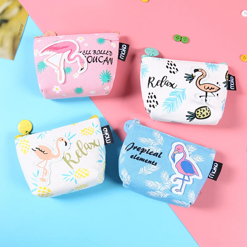 

Fashion Cute Flamingo Pink Bird Adorable Mini Wallet Women Bag Purse Girl Gift