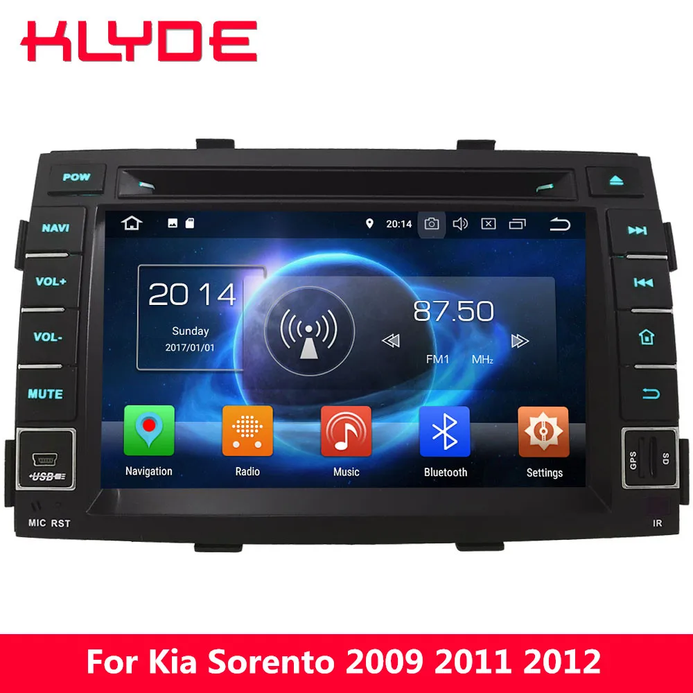 

KLYDE 4G Octa Core Android 8.0 7.1 4GB RAM+32GB Car DVD Multimedia Player Stereo Radio GPS Navigation For Kia Sorento 2009-2012