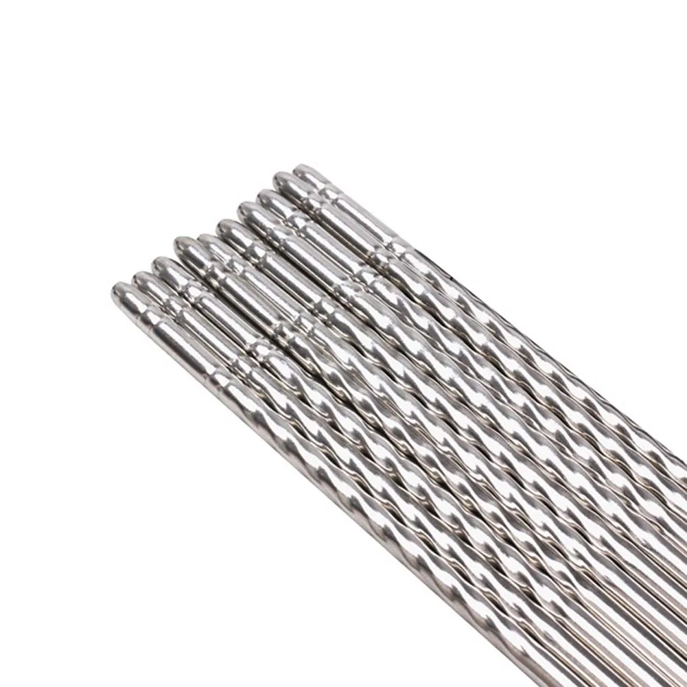 5 par/set portátil de acero inoxidable Durable Anti-skip hilo estilo palillos deportes al aire libre Camping senderismo Picnic vajilla