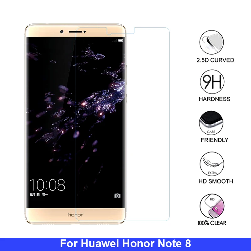 2 шт. 2.5D 0 3 мм 9H Премиум Закаленное стекло для Huawei Honor Note 8 Защитная пленка экрана |