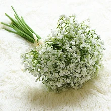 16 шт./компл. для младенцев, искусственные цветы, поддельные Gypsophila DIY Цветочные букеты, композиция для свадьбы дома и сада вечерние украшения