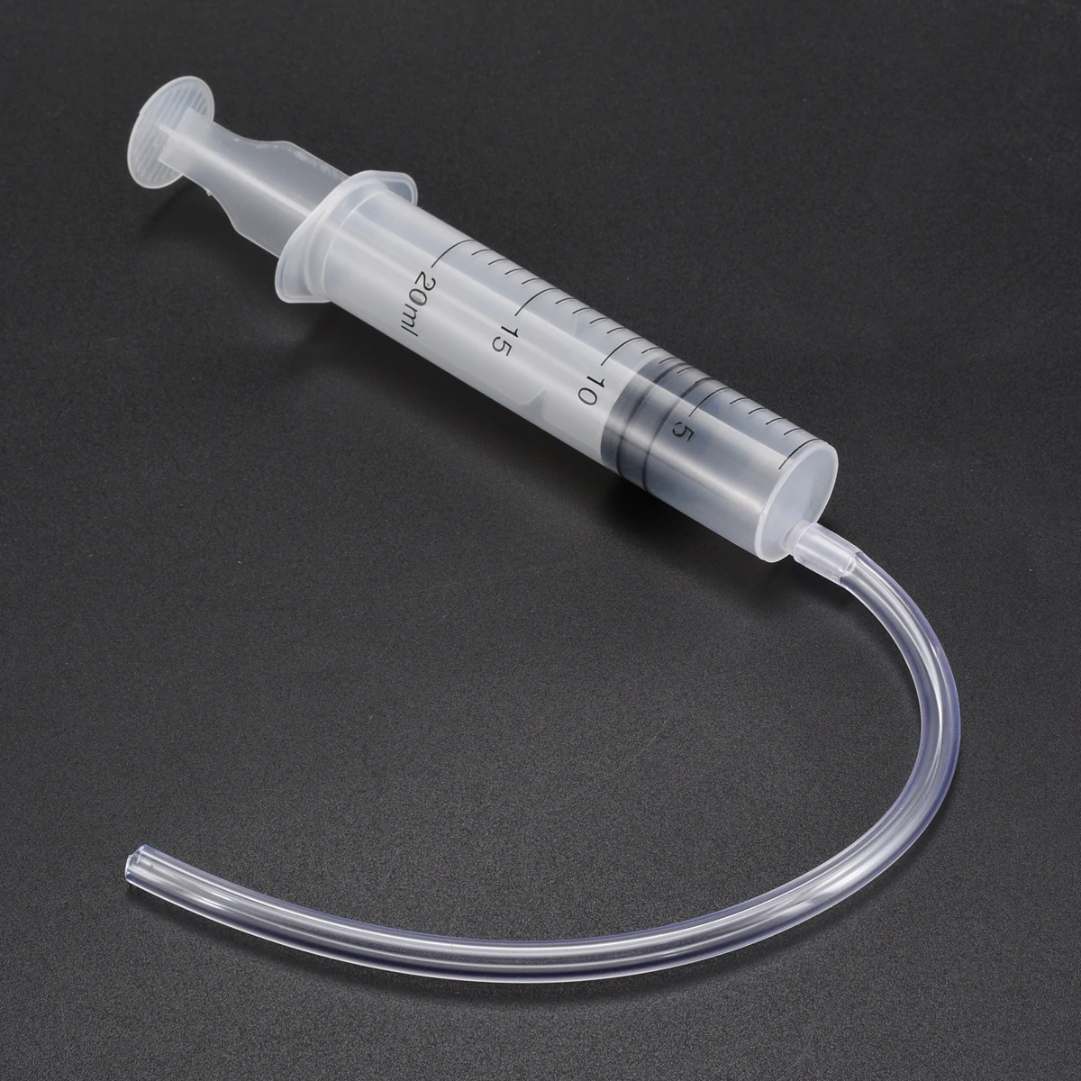 1pc New Plastic Syringe Capacity 20ml Clean Syringe 1ml Graduated with Transparent Flexible Silicone Tube