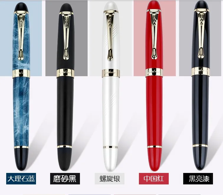 Jinhao 450 ролик мяч черная ручка Золото шариковые ручки с клипсами черные чернила Ручка для письма для бизнес и офиса