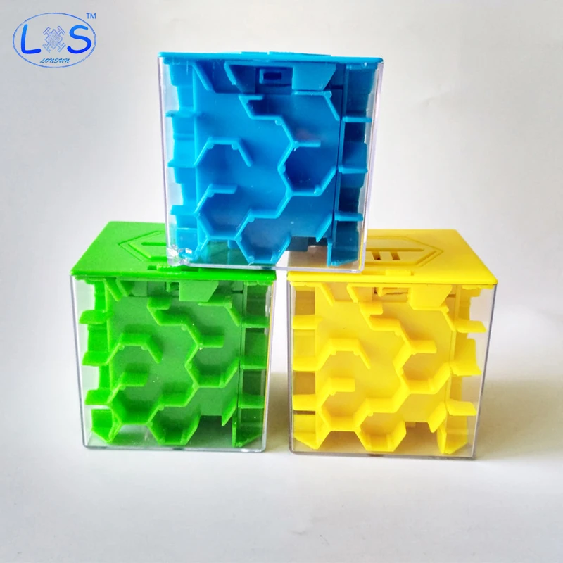 (Lonsun) 3D Cube crystal puzzle игры вафельная лабиринт Копилка Творческие детские игрушки экономия денег поле Игрушечные лошадки