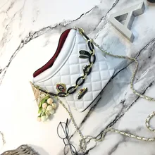 

Luxury Brand Designer Women Bucket Bag Navy Style Shoulder Bag PU Leather Diamond Lattice Crossbody Chain Bag with Badge Fashion