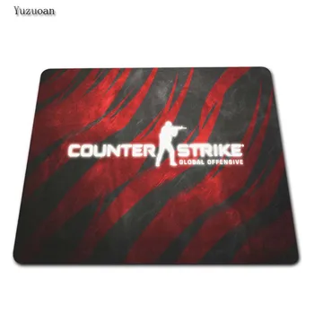 

Yuzuoan Counter Strike CS GO Rectangle Large Rubber Soft White Lock Edge Mouse Pad Customized Supported 180*220 Or 200*250mm
