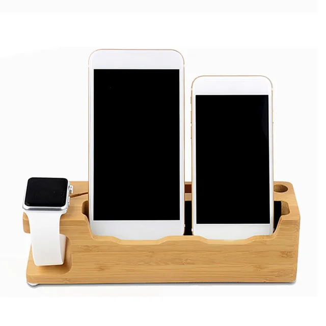 Univere Multifunktions Holz Desktop Handyhalter Usb Ladestation Univere Multifunktions Holz Desktop Handyhalter Usb Ladestation Halter Für Iwatch Iphone Smartphone Tablet