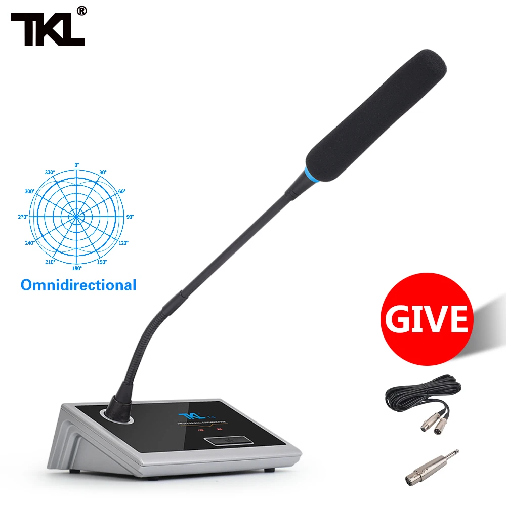 

TKL T-2 Desktop Wired Microphone Standing Conference Meeting Condenser Microphone Use For Speech Classroom