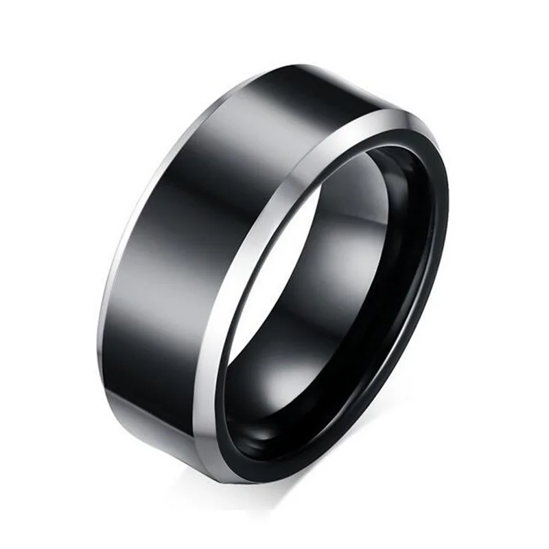 

Men Tungsten Carbide Ring Shining Black Wedding Band Ring Mens Tungsten Ring