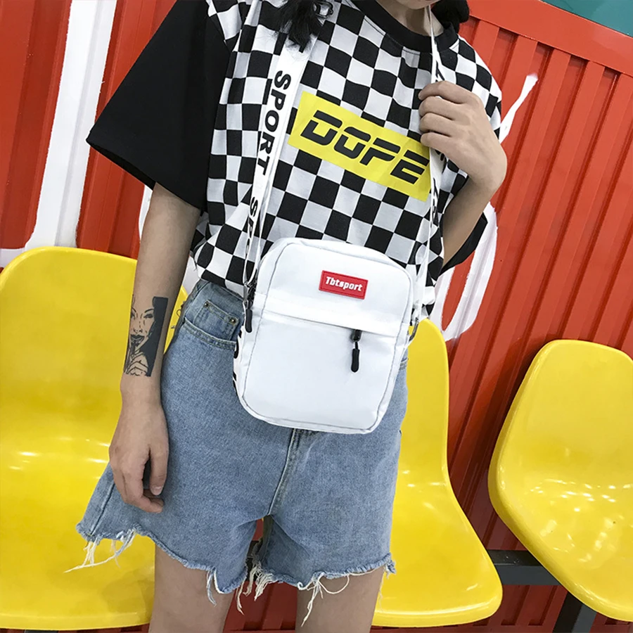 المتناثرة قماش المرأة الكتف Crossbody حقيبة إلكتروني طباعة أكياس للنساء الرجال 2019 الهيب هوب الأزياء الفتيات الفتيان الهاتف حقيبة ساعي