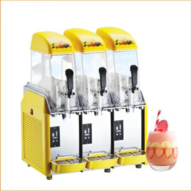 110V/220V Commercial Slush Machine 36L Snow Melting Machine three tank Ice Slush Smoothies Machine