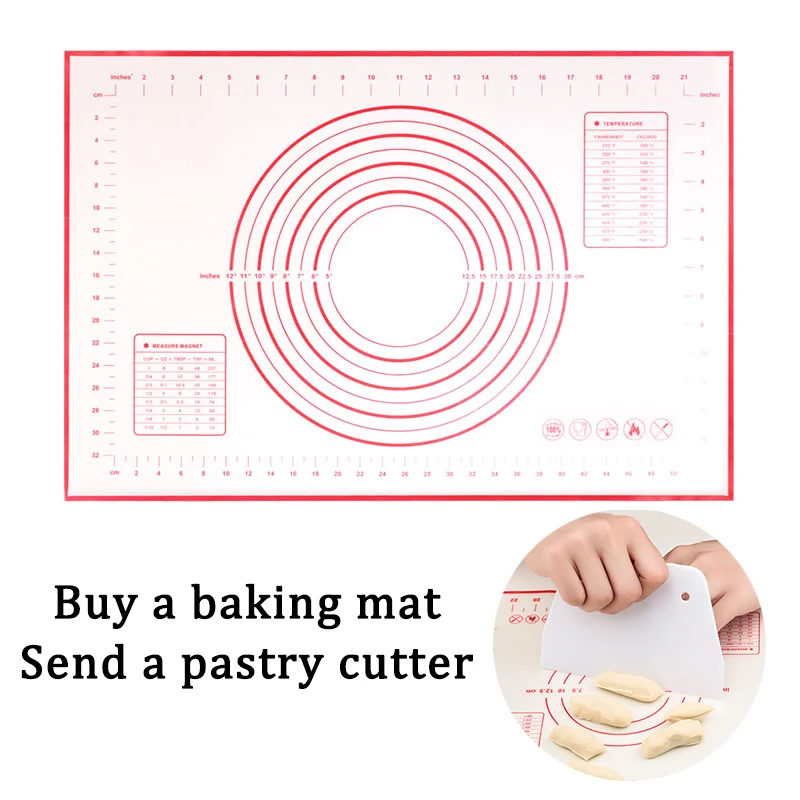 

Silicone Baking Mats Sheet Pizza Dough Non-Stick Pastry Kitchen Tool Holder Gadgets Cooking Tools Utensils Bakeware Accessories