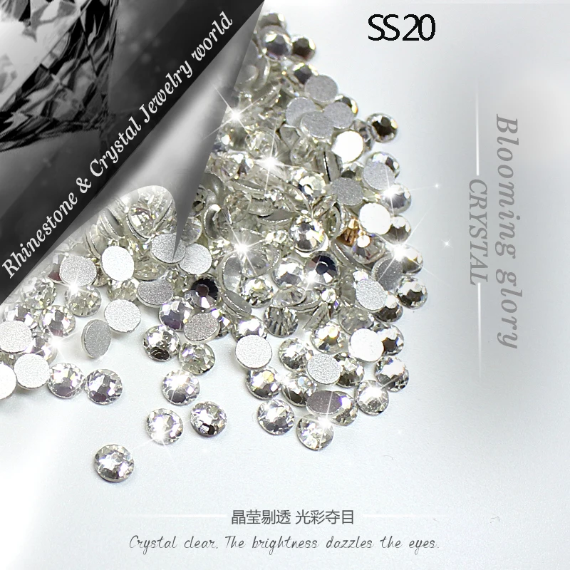 Dorisfanny SS20(4,8-5,0 мм) с украшением в виде кристаллов прозрачные 1440 шт./упак. 3D Стразы с прямой основой, стразы своими руками сделай сам на flatback Стразы для украшения свадьбы