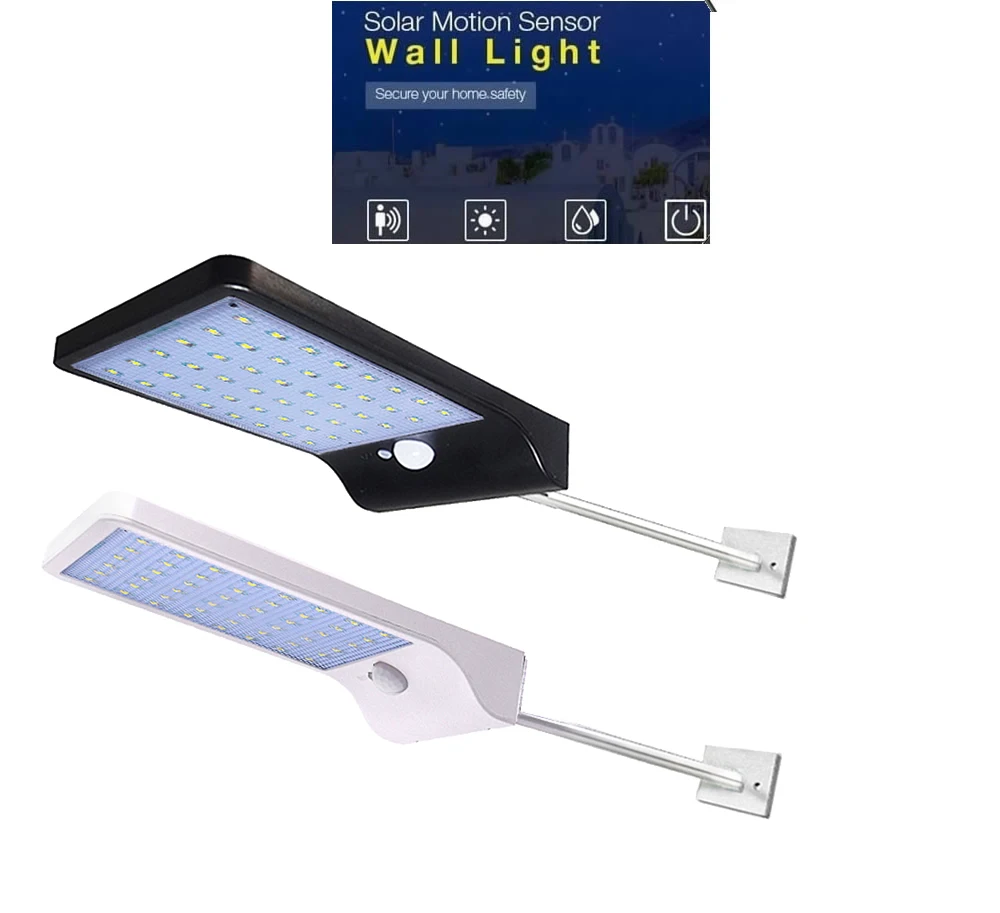 

Aluminum pole 48/36 LED Solar powered Outdoors Waterproof Garden Lights PIR Body Motion Sensor Street Floodlights Spotlights new