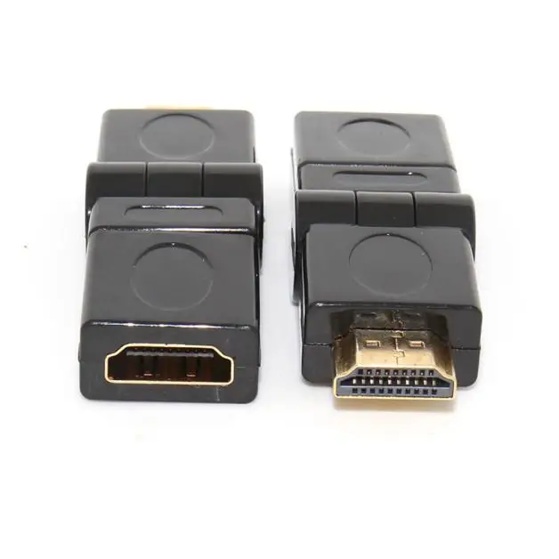 Горячая продажа мини HDMI 1 4 Угловой Тип папа к женскому 90 180 360 градусов вращающийся