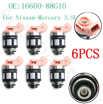

[From USA to USA] (Set of 6) Fuel Injector 16600-88G10 JS20-1 For Nissan D21 Pathfinder Quest 3.0L 16600 88G10 1660088G10 JS201