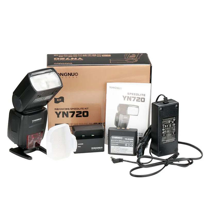 2018 YONGNUO YN720 литиевых Вспышка Speedlite Flash с литий ионный Батарея для Canon Nikon Pentax SLR