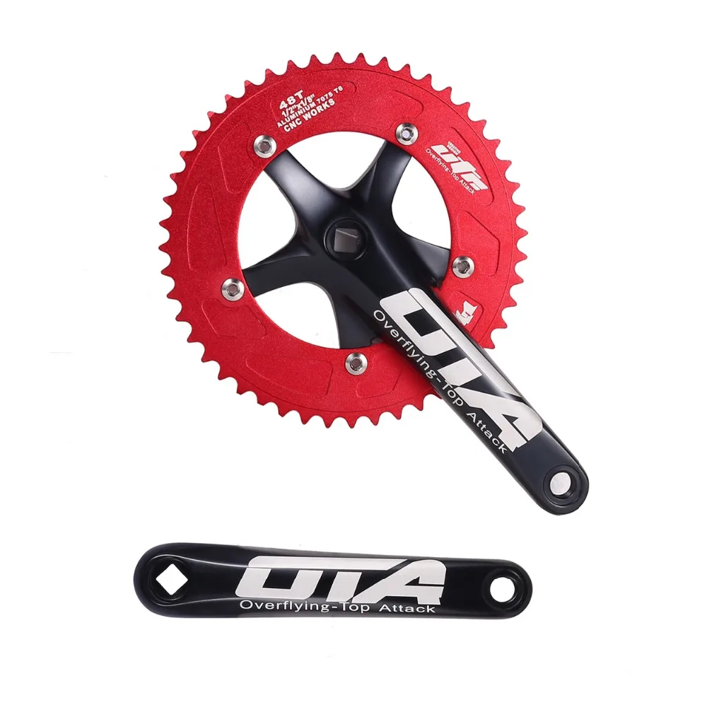 Fixed Gear Bike Crankset track fixie bicycle Sprocket 48T Cranks Single